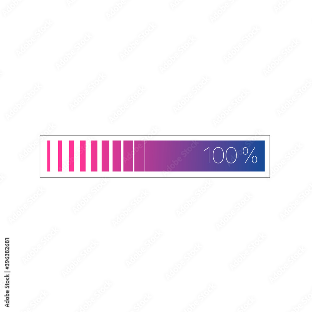 Poster creative vector illustration of level indicator meter with percentage units. abstract concept graphi