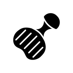 Plastic sled vector glyph icon