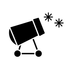 Snow cannon vector glyph icon. Winter sign