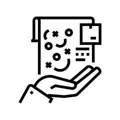 planning and strategy of supply line icon vector. planning and strategy of supply sign. isolated contour symbol black illustration