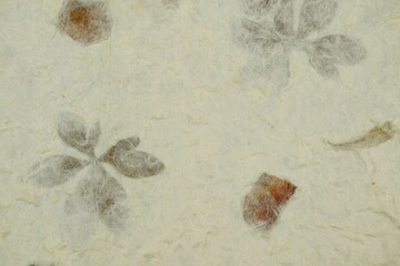 Handmade paper textured vintage floral background, papier czerpany niepowtarzalna tekstura na tło