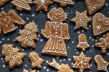 gingerbread cookies on table
