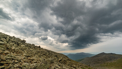 mountain landscape with cloudy sky