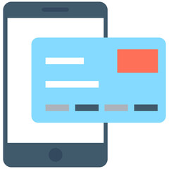 Obraz premium Online Shop Flat Vector Icon 