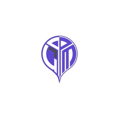 initial letter L M Modern and unique location design