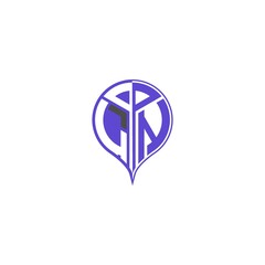 initial letter L N Modern and unique location design