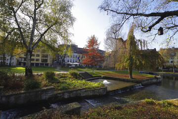Fototapeta na wymiar Paderborn, Paderquell area in autumn