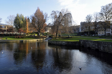 Fototapeta premium Paderborn, Paderquell area in autumn