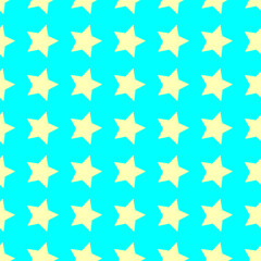 Seamless Stars Background Pattern Cream Off White and Sky Blue