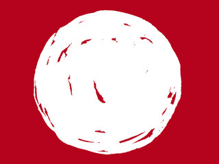 Japan traditional sumi-e painting. Fuji mountain, sakura, sunset. Japan sun. Indian ink illustration. Japanese picture. Vector drawing.