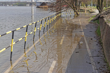 Bike path floods
