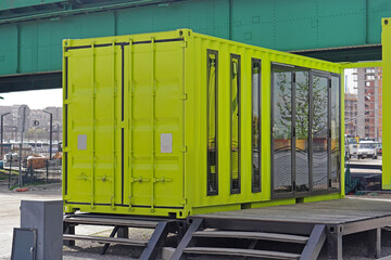 Converted shipping container