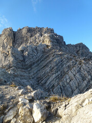 Fototapeta premium Mindelheim via ferrata mountain tour, Allgau, Germany