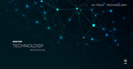 Abstract internet technology. World network connection map of the future global business. Futuristic background, high communication technology concept.