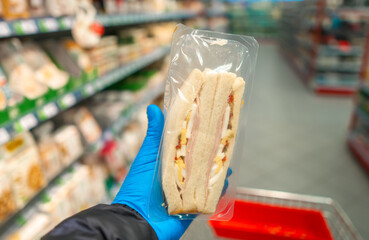 Buying supplies at nutrition during coronavirus