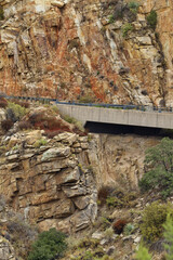 Catalina Highway bridge crossing Willow Canyon on Mount Lemmon, a Sky Island, with elevation over 9,000 feet, in Tucson, Arizona