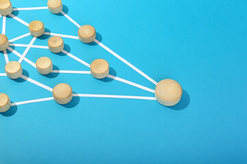 Obraz premium abstract model of social collaboration