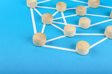 Obraz premium abstract model of social collaboration