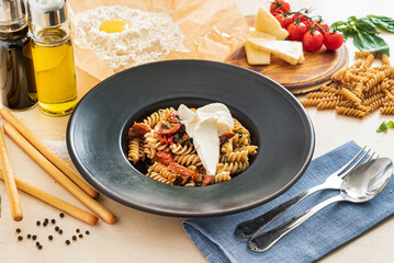 fresh pasta in the italian restaurant