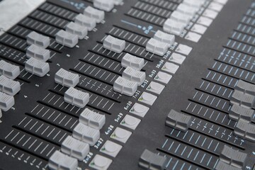 Obraz premium Light control panel of a big stage