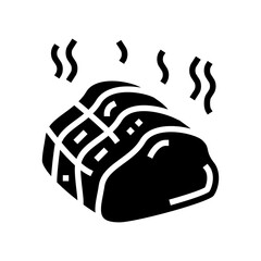 smoked meat glyph icon vector. smoked meat sign. isolated contour symbol black illustration