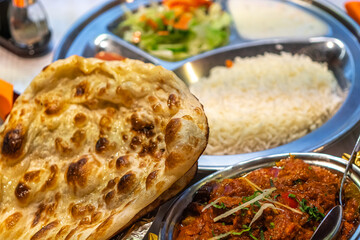 Nepalese cuisine, lavash, rice, meat