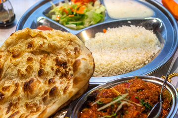 Nepalese cuisine, lavash, rice, meat
