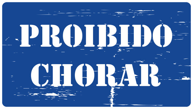 Mensagem - proibido chorar