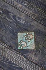 Obraz premium bronze paws of an animal on a sidewalk in the city of Bremen