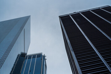 Obraz premium Modern office building with sky, New York City, USA