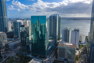 Skyline Near Brickell Avenue and Downtown Miami