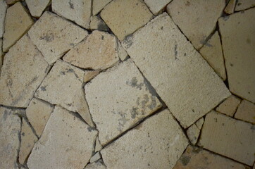 texture background of wall made from beauiful rock arrangement