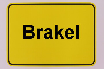 Illustration des Stadteingangsschildes der Stadt Brakel