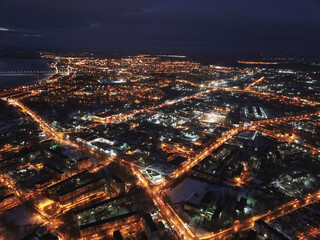 Night city lights always create a romantic mood