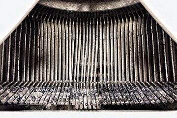 vintage typewriter keys