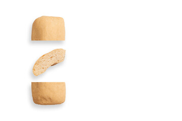 different pieces of gluten free bread, creative minimalistic layout , healthy food concept