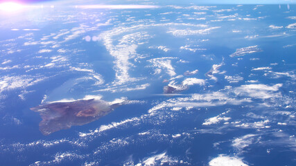 satellite view of the earth surface, weather forecast concept. elements of this image furnished by...