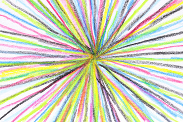 abstract colorful crayon background hand painting