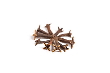Dry Organic Clove Spice isolated on a white background