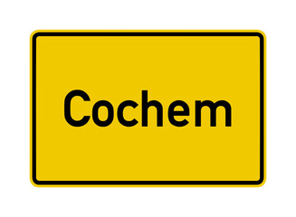 Cochem city limits road sign in Germany