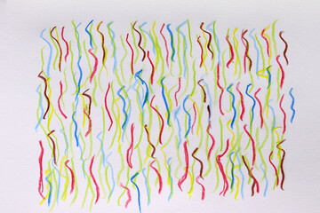 abstract colorful crayon background hand painting