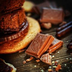 christmas cookies with chocolate