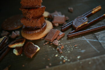 christmas cookies with chocolate