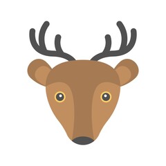 Reindeer head, Christmas decoration concept icon. Vector illustration.