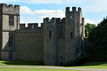 Fototapeta na wymiar View of Hill Tower from the Inner Court of Warwick Castle, England, UK
