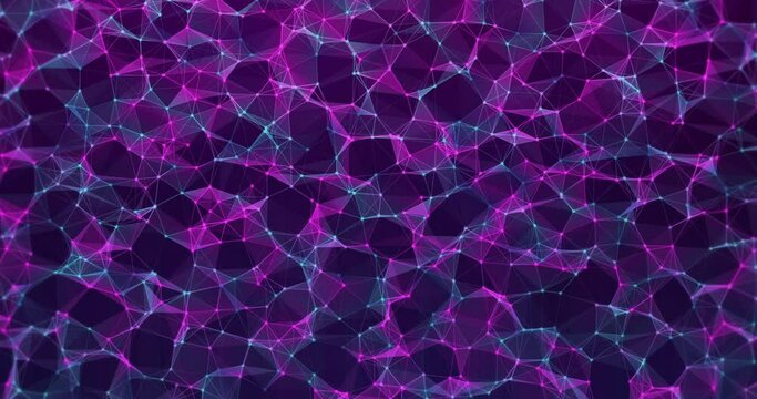 Abstract plexus shapes animatin background loop