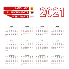Calendar 2021 in Spanish language with public holidays the country of Venezuela in year 2021.