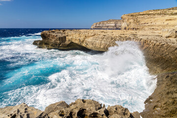 Dwejra bay in Gozo island.