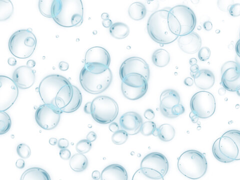 Texture on a white background hand-drawn blue water bubbles. Water textures..