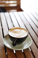 cup of coffee on the table